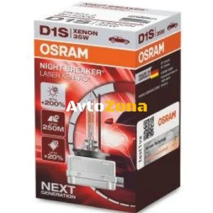 1 брой Крушка за фар xenon Osram D1S Night Breaker Laser +200%, 35W, PK32d-2
