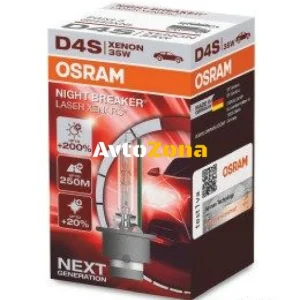 1 брой Крушка за фар xenon Osram D4S Night Breaker Laser +200%, 35W, P32d-5